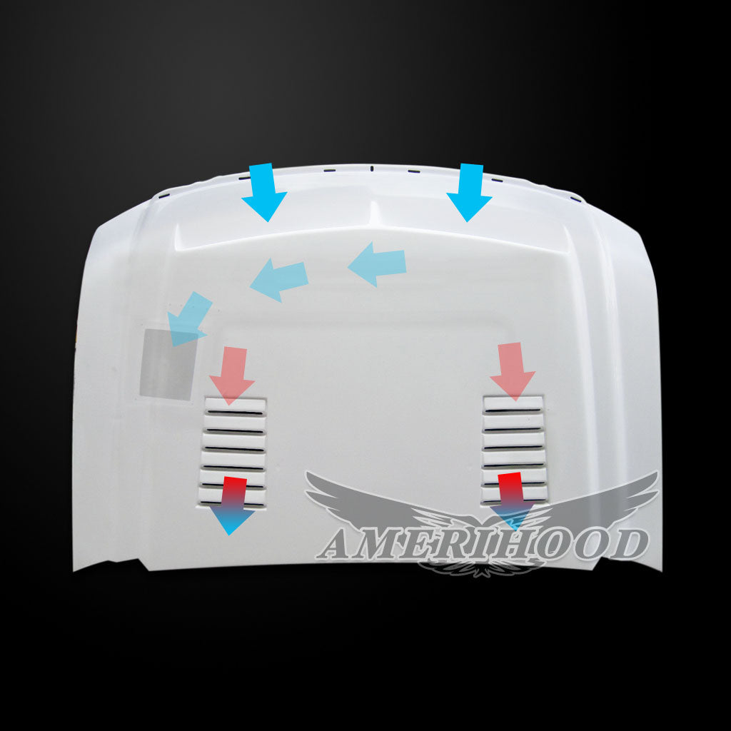 Ford F-250 2008-2010 Type-E Style Functional Heat Extraction Ram Air Hood